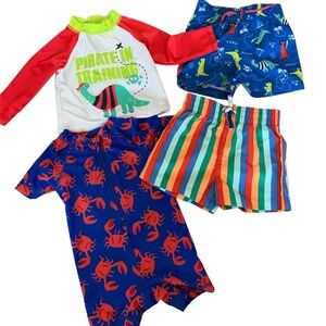 Joe Fresh Baby Boy Swimwear Bundle – Size 3–6 Months | Colorful, Comfy & Pool-Re